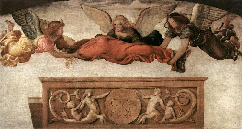 St Catherine Carried to her Tomb by Angels asg, LUINI, Bernardino